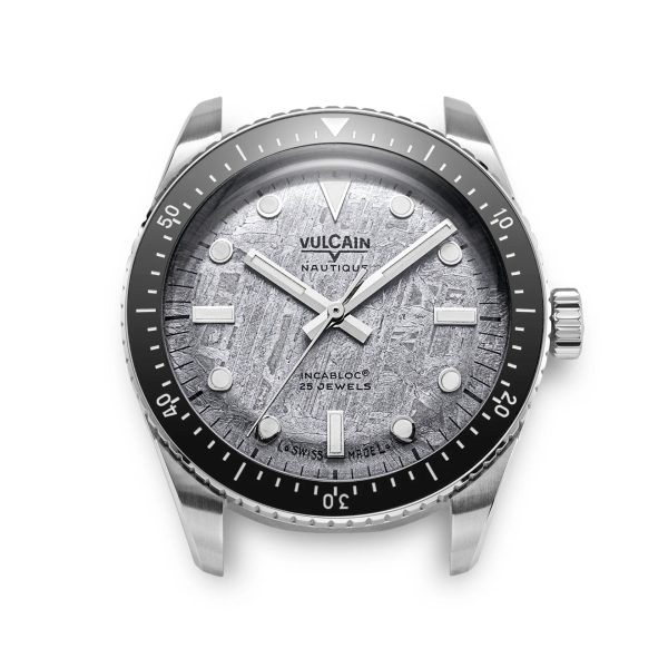 Vulcain Skindiver Nautique Meteorite - Black Carbon Leather Strap