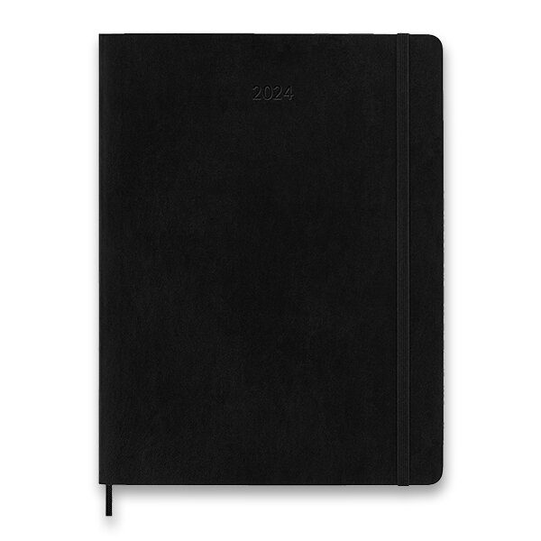 Diář Moleskine 2024 ČERNÝ - měsíční - měkké desky - XL 1206/5726019