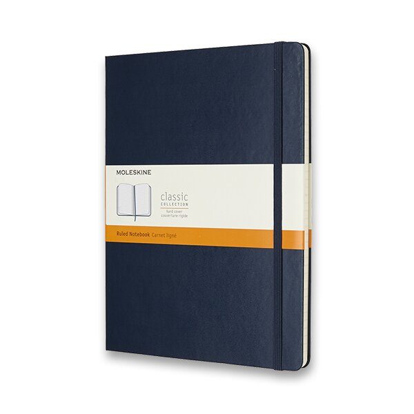 Zápisník Moleskine VÝBĚR BAREV - tvrdé desky - XL, linkovaný 1331/11192 - Zápisník Moleskine - tvrdé desky modrý