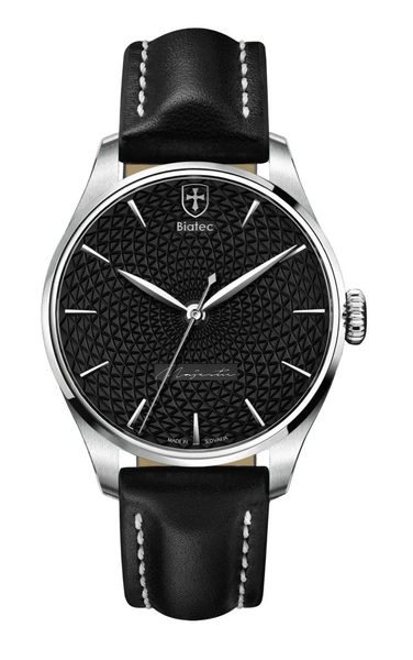 Levně Biatec Majestic 01 N - Černý kožený řemínek