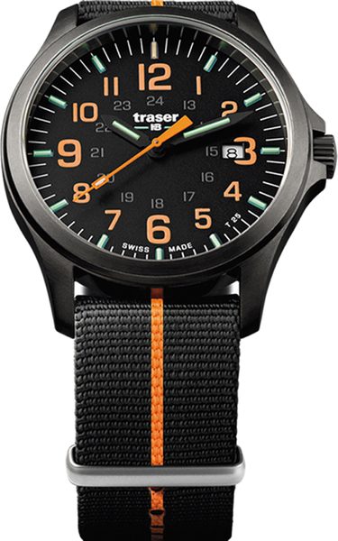 Traser P67 Officer Pro GunMetal Black/Orange Nato