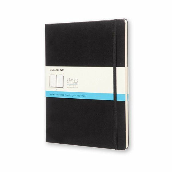 Zápisník Moleskine VÝBĚR BAREV - tvrdé desky - XL, tečkovaný 1331/11194 - Zápisník Moleskine - tvrdé desky černý + 5 let záruka, pojištění a dárek ZDARMA