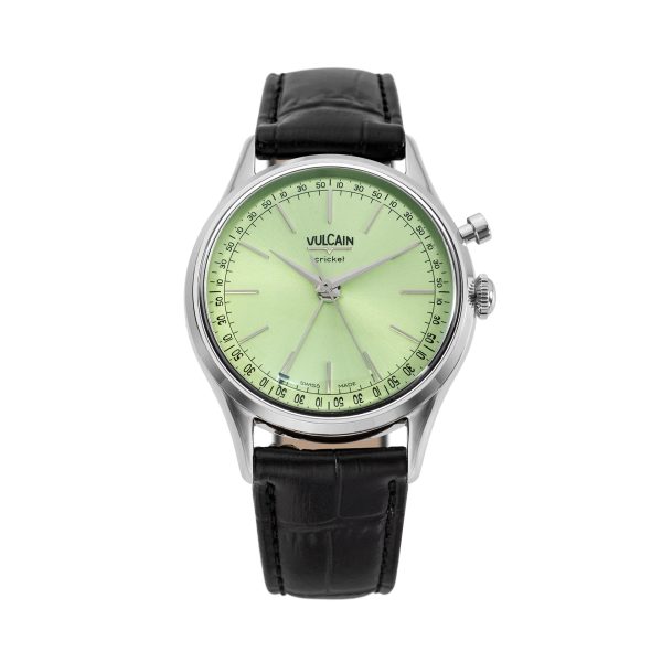 Vulcain Cricket President 36 mm - Pistachio Green - Black Alligator