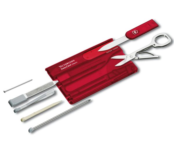 Victorinox SwissCard Classic Red + 5 let záruka, pojištění a dárek ZDARMA