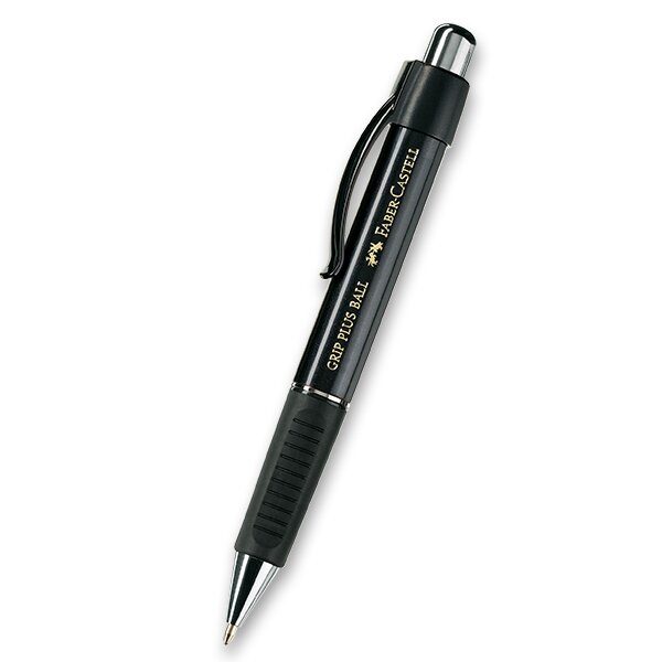 Kuličkové pero Faber-Castell Grip Plus Ball - Výběr barev 0012/1407 - černé + 5 let záruka, pojištění a dárek ZDARMA
