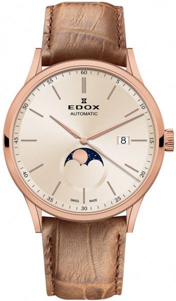 Levně EDOX Les Vauberts Le Grande Lune Automatic 80500-37R-BEIR + 5 let záruka, pojištění a dárek ZDARMA