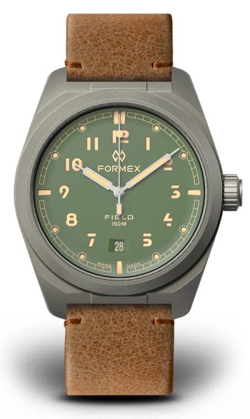 Levně Formex Field Automatic Sage Green Leone Bolgheri Leather Strap 0660.1.6503.723 + 5 let záruka, pojištění a dárek ZDARMA