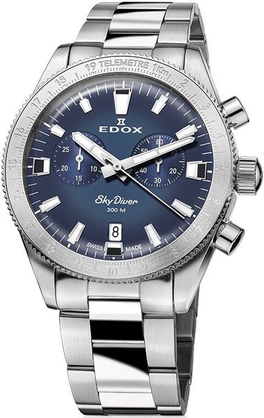 EDOX Skydiver Chronograph Quartz 10116-3-BUIDN Limited Edition + 5 let záruka, pojištění a dárek ZDARMA