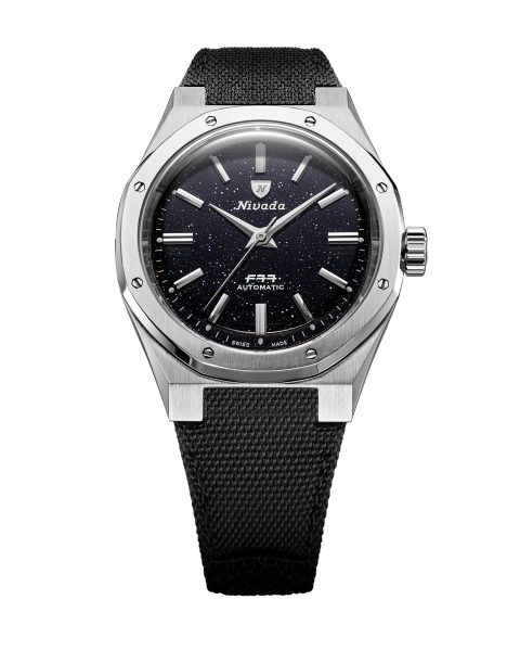 Nivada Grenchen F77 SST Dark Blue Aventurine MK2 - 38 mm - Velcro Strap
