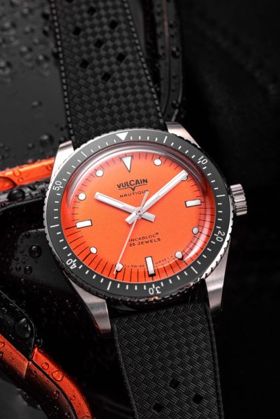 Vulcain Skindiver Nautique Orange - Rubber