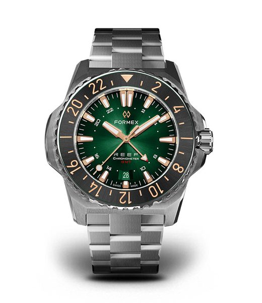 Formex Reef GMT Automatic Chronometer Green Dial with Rose Gold