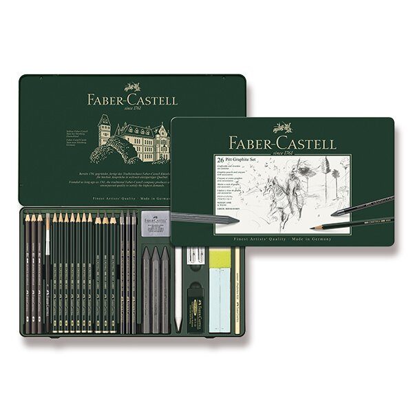 Levně Sada Grafitové tužky Faber-Castell Pitt Monochrome - 26 ks 0040/1129740 + 5 let záruka, pojištění a dárek ZDARMA