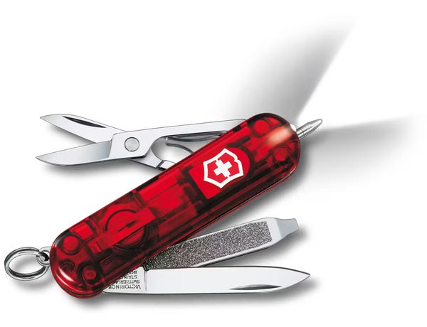 Levně Nůž Victorinox Signature Lite červený transparentní 0.6226.T