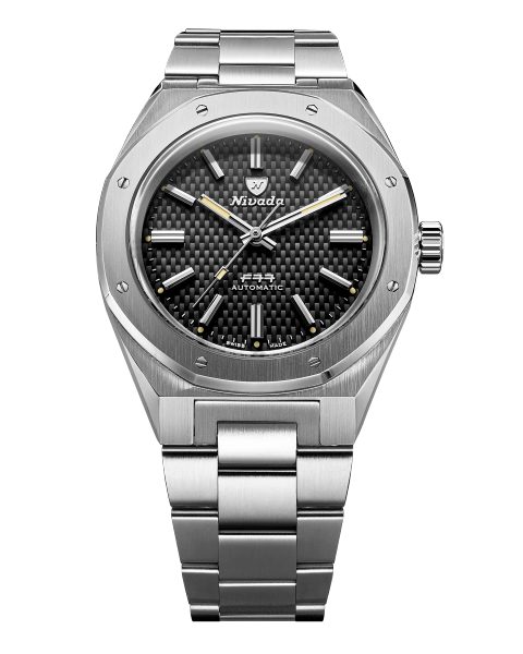 Levně Nivada Grenchen F77 Black 41mm
