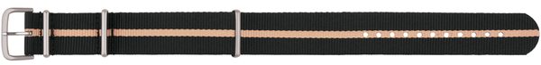 Traser řemen textilní NATO písková-černá (54) - 22 mm