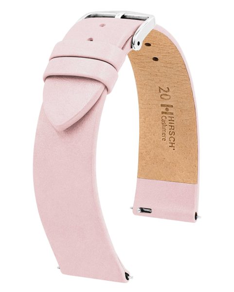 Levně Řemínek Hirsch Cashmere - růžový - 14 mm - M – Střední délka - 12 mm - Stříbrná
