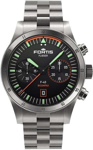 Levně Fortis Flieger F-43 Bicompax Original F4240004 + 5 let záruka, pojištění a dárek ZDARMA