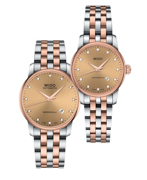 Levně SET Mido Baroncelli M8600.9.67.1 a M7600.9.67.1 + 5 let záruka, pojištění a dárek ZDARMA