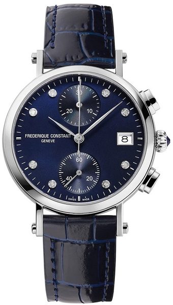 Levně Frederique Constant Classics Chronograph Ladies Quartz FC-291MPND2R6 + 5 let záruka, pojištění a dárek ZDARMA