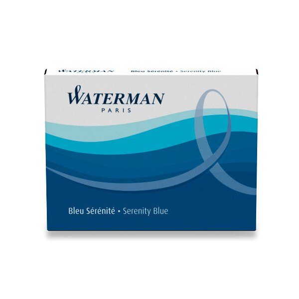 Levně Inkoustové bombičky Waterman standardní - Inkoustové bombičky Waterman standardní modročerné + 5 let záruka, pojištění a dárek ZDARMA