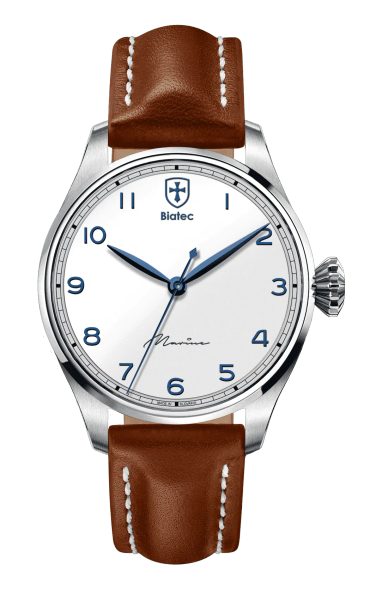 Levně Biatec Marine 03 N - Světle hnědý kožený řemínek