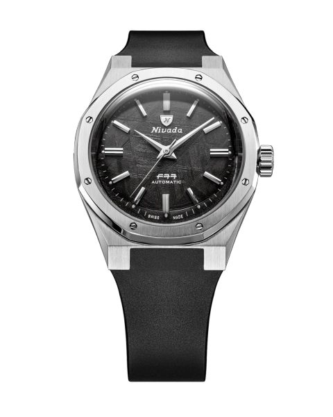 Levně Nivada Grenchen F77 SST Meteorite MK2 - 38 mm - Black Rubber