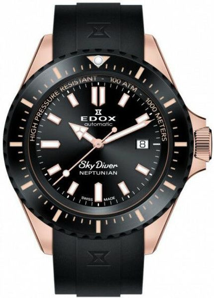 EDOX Skydiver Neptunian Automatic 80120-37RNNCA-NIR + 5 let záruka, pojištění a dárek ZDARMA