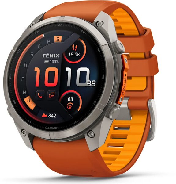 Garmin Fenix® 9 Pro inReach - 51 mm, Titanium Autumn Orange/Spark 010-04337-01 + 5 let záruka a dárek ZDARMA