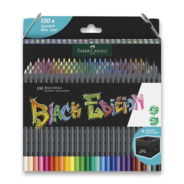 Levně Sada Pastelky Faber-Castell Black Edition - 100 barev 0086/1164110 + 5 let záruka, pojištění a dárek ZDARMA