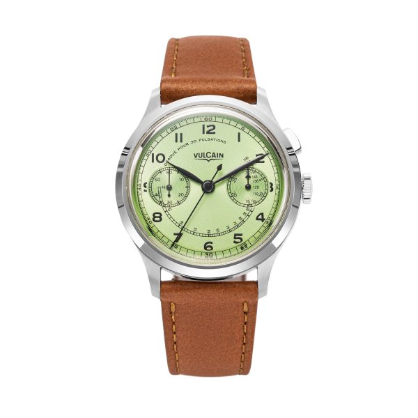 Levně Vulcain Monopusher Heritage - Green - Brown Plain