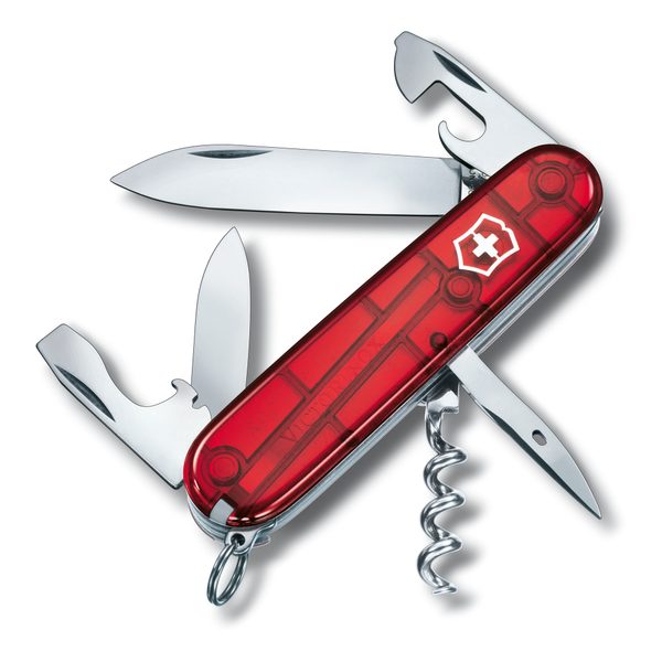 Nůž Victorinox Spartan červená transparentní 1.3603.TB1 + 5 let záruka, pojištění a dárek ZDARMA