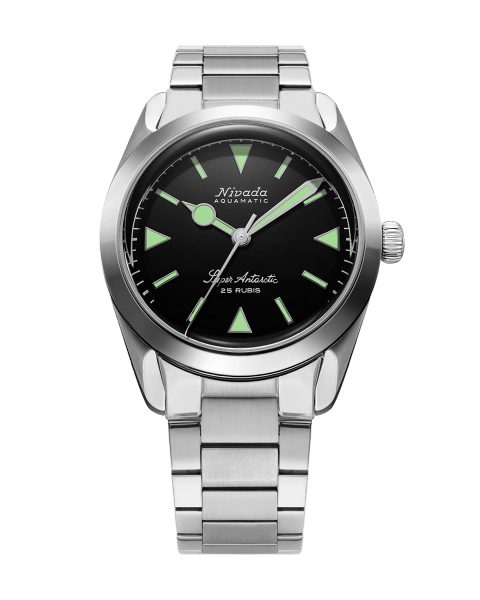 Levně Nivada Grenchen Super Antarctic - Green - Bracelet Flat Link
