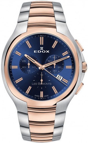 EDOX Les Bémonts Ultra Slim Quartz Chronograph 10239-357R-BUIR