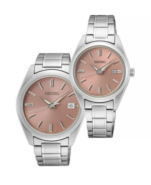 SET Seiko Quartz SUR523P1 a SUR529P1 + 5 let záruka, pojištění a dárek ZDARMA