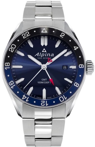 Alpina Alpiner Quartz GMT AL-247NB4E6B + 5 let záruka, pojištění a dárek ZDARMA