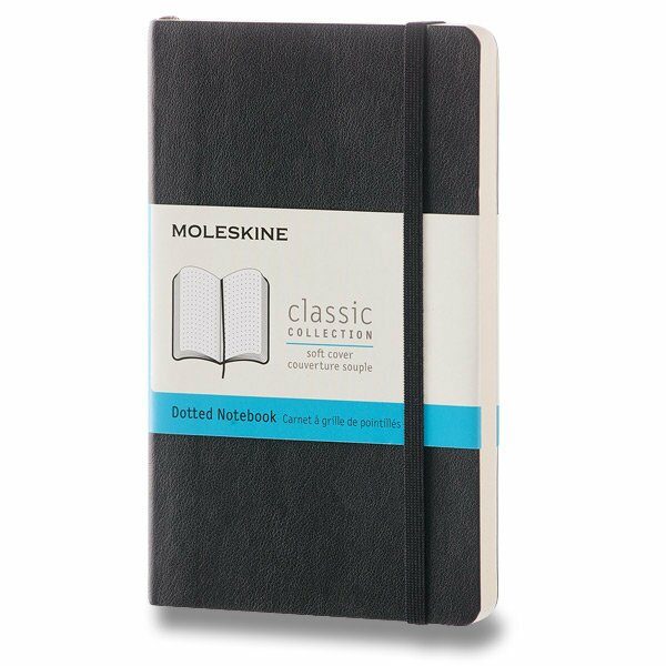 Zápisník Moleskine VÝBĚR BAREV - měkké desky - S, tečkovaný 1331/11244 - Zápisník Moleskine - měkké desky černý + 5 let záruka, pojištění a dárek ZDARMA