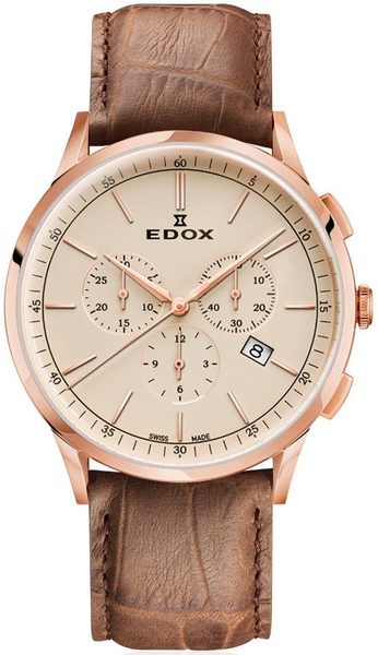 Levně EDOX Les Vauberts Chronograph 10236-37RC-BEIR + 5 let záruka, pojištění a dárek ZDARMA