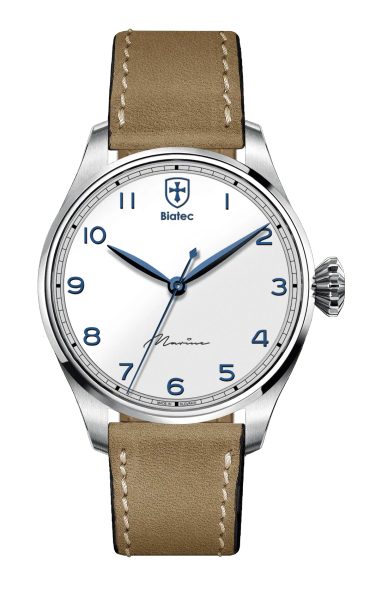 Levně Biatec Marine 03 N - Béžový vintage nubuk řemínek