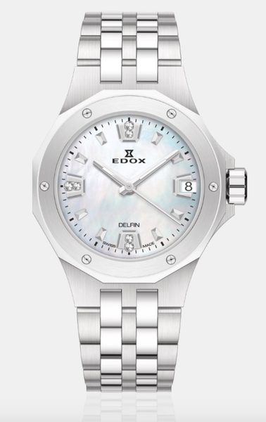 Levně EDOX Delfin The Original Diver Date Lady 53100-3M-NAND