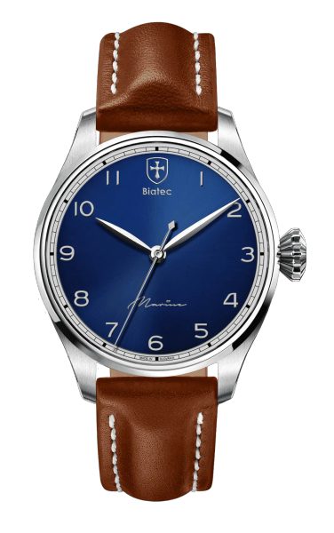 Levně Biatec Marine 01 N - Světle hnědý kožený řemínek