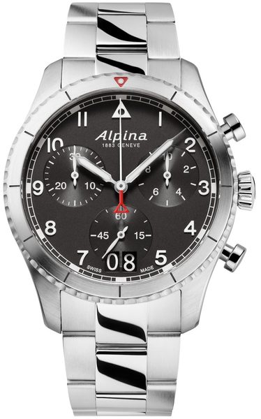 Levně Alpina Startimer Pilot Quartz Chronograph Big Date AL-372BW4S26B + 5 let záruka, pojištění a dárek ZDARMA