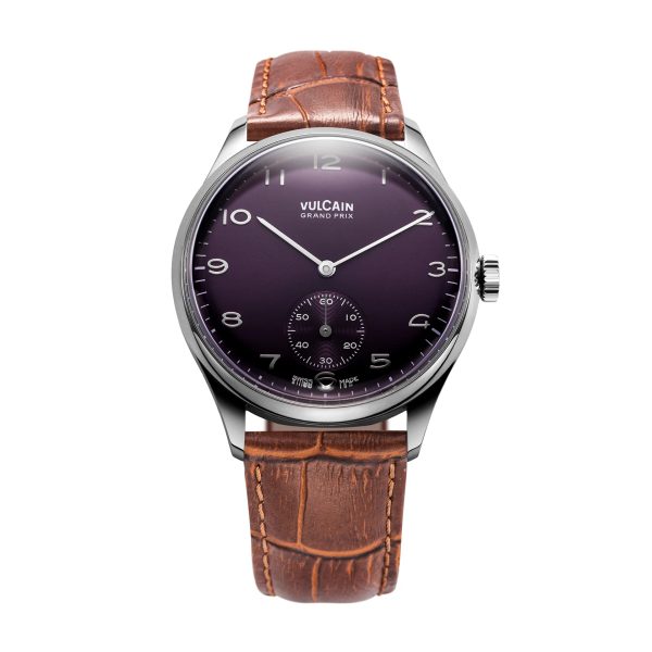 Vulcain Grand Prix - Small Second Purple - Brown Alligator (CITES)