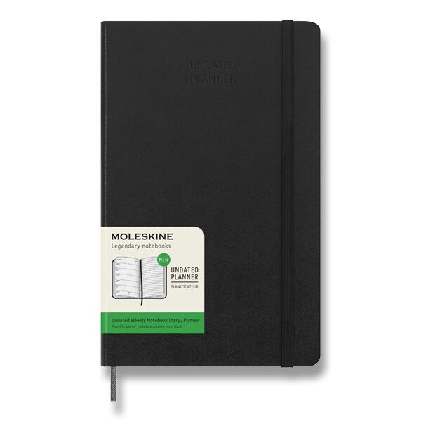 Levně Diář Moleskine UNI - pevné desky - L, týdenní, nedatovaný 1206/5723007 + 5 let záruka, pojištění a dárek ZDARMA