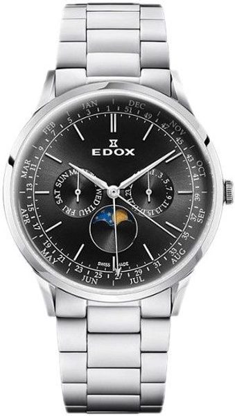 EDOX Les Vauberts Moonphase 40101-3M-NIN + 5 let záruka, pojištění hodinek ZDARMA