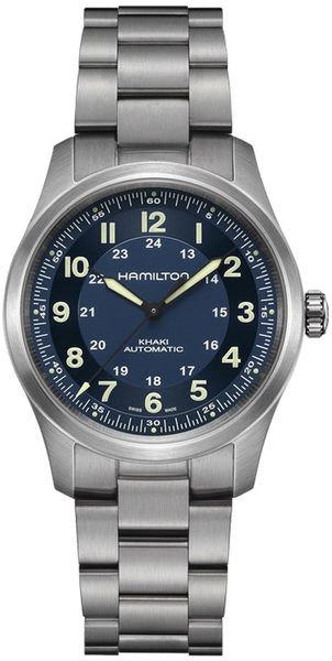 Hamilton Khaki Field Titanium Auto H70205140 + 5 let záruka, pojištění a dárek ZDARMA