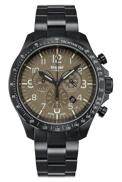 Levně Traser P67 Officer Pro Chronograph Khaki Ocel + 5 let záruka, pojištění a dárek ZDARMA