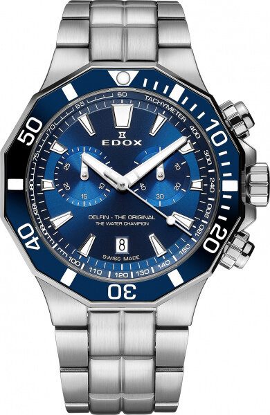 Levně EDOX Delfin Quartz Chronograph 10112-3BUM-BUIN + 5 let záruka, pojištění a dárek ZDARMA