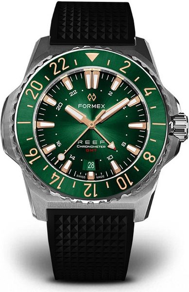Levně Formex Reef GMT Automatic Chronometer Green Dial with Rose Gold
