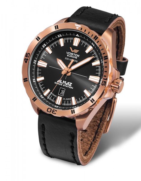 Vostok Europe Almaz Automatic Line NH35A/320B259 - Kožený řemínek + 5 let záruka, pojištění a dárek ZDARMA