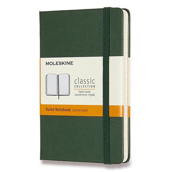 Zápisník Moleskine VÝBĚR BAREV - tvrdé desky - S, linkovaný 1331/11142 - Zápisník Moleskine - tvrdé desky červený